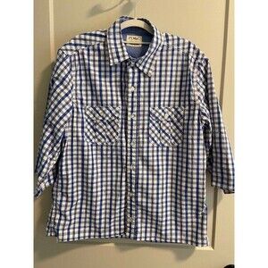 PD&C Women s Plaid Shirt 100% Cottom, Large